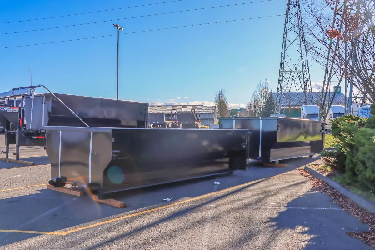 Roll-off dumpster ready for waste disposal at job site for Cleanout Dumpster Rental in Sparta